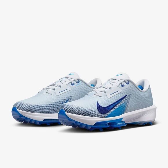 Nike Mens 11 Air Zoom Infinity Tour 2 Golf Shoes (Wide) Grey/Blue FD0218-001 - Picture 5 of 9
